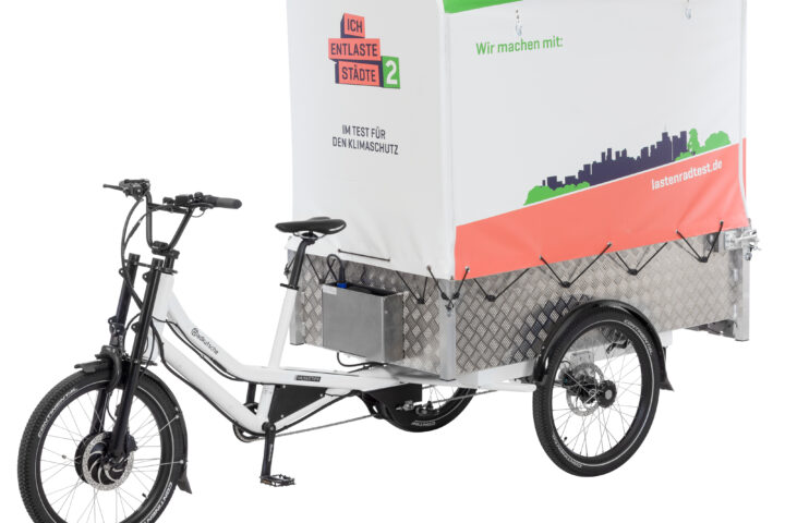 Lastenrad Radkutsche Musketier Enviolo (Pedelec) Pritsche 150 mit Plane-/Spriegelaufbau